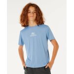 T - shirt anti - uv enfant � manches courtes icons surflite denim d�lav�