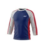 T - shirt anti - uv gar�on : r�gate blanc / bleu / rouge