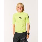 T - shirt anti - uv waves manches courtes gar�on lime