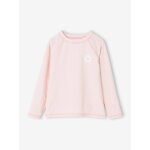 T - shirt de bain anti - uv fille rose imprim