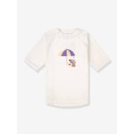 T - shirt de bain b�b� manches courtes blanc