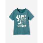 T - shirt basics garon imprim devant bleu ptrole