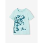 T - shirt basics garçon imprimé devant turquoise T - shirt basics garçon imprimé devant turquoise