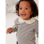 T - shirt bb col brod manches longues ray marine