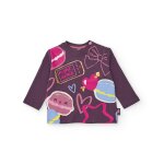 T - shirt pour bb fille avec imprim color et dtails brillants idale pour un look amusant et confortable ...