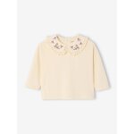 T - shirt bb manches longues avec col brod cru
