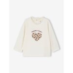 T - shirt bb manches longues avec motif cur lopard cru