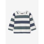 T - shirt bébé rayé manches longues bleu grisé T - shirt bébé rayé manches longues bleu grisé