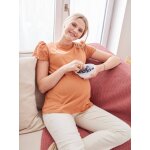T - shirt bi - matire de grossesse manches courtes terracotta