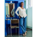 T - shirt blouse maille jacquard grossesse et allaitement cru