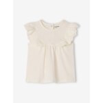 T - shirt broderie anglaise b�b� fille �cru