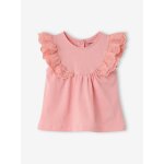 T - shirt broderie anglaise b�b� fille rose