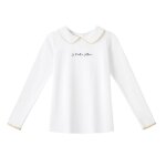 T - shirt � col claudine et manches longues sophia bland dor�