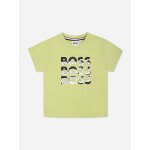 T - shirt col rond jaune / vert