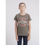 T - shirt col rond pur coton jocoby gar�on kaki