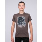 T - shirt col rond pur coton jooster gar�on kaki