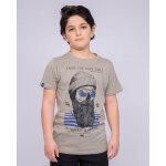 T - shirt col rond pur coton nobelix garon kaki