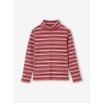 T - shirt col roul en ctes fille framboise