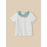 T - shirt col en tissu liberty b�b� - coton biologique liberty harriet