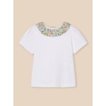 T - shirt col en tissu liberty b�b� - coton biologique liberty nazanin