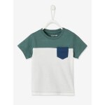 T - shirt colorblock bb manches courtes vert gris
