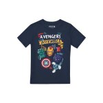 T - shirt coton avengers trio bleu marine