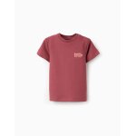 T - shirt en coton c�tel� avec imprim� express yourself marr�n