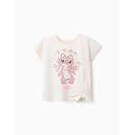 T - shirt en coton avec imprim� angel beige clair
