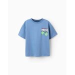 T - shirt en coton avec imprim�s hulk bleu