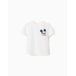 T - shirt en coton avec imprim�s mickey blanc