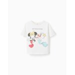 T - shirt en coton avec imprim� minnie et daisy blanc