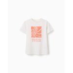 T - shirt en coton avec imprim� sou do sol blanc