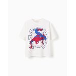 T - shirt en coton avec imprim� spider - man blanc