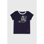 T - shirt en coton l�ger langoustine enfant - s�rigraphie f marine dee