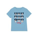 T - shirt coton mickey mouse bleu ciel
