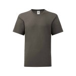 T - shirt coton peign� et fil� � l'anneau iconic graphite clair