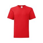 T - shirt coton peign� et fil� � l'anneau iconic rouge