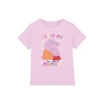 T - shirt coton peppa pig i love my mummy rose clair