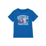 T - shirt coton la reine des neiges better together bleu roi