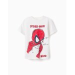 T - shirt en coton spiderman blanc