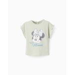 T - shirt en coton  volants minnie vert clair