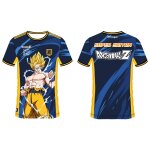 T - shirt dragon ball z super sayian bleu marine / jaune / orange / bleu