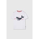 T - shirt enfant coton baleine blanc