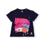 T - shirt enfant avec imprim� color� et d�tails brillants marine