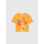 T - shirt fille coton jaune