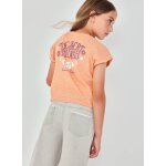 T - shirt fille coton orange