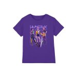 T - shirt fille enfant huntr / x pose, kpop demon hunters violet