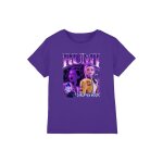 T - shirt fille enfant rumi huntr / x, kpop demon hunters violet
