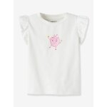 T - shirt fille imprim� � manches volant�es name it cr�me