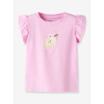 T - shirt fille imprim� � manches volant�es name it rose quartz